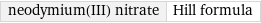 neodymium(III) nitrate | Hill formula