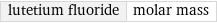 lutetium fluoride | molar mass