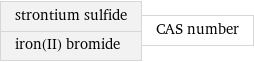 strontium sulfide iron(II) bromide | CAS number