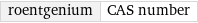 roentgenium | CAS number