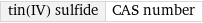 tin(IV) sulfide | CAS number