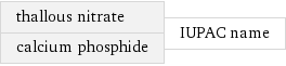 thallous nitrate calcium phosphide | IUPAC name