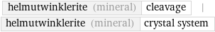 helmutwinklerite (mineral) | cleavage | helmutwinklerite (mineral) | crystal system