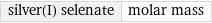 silver(I) selenate | molar mass