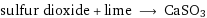 sulfur dioxide + lime ⟶ CaSO3