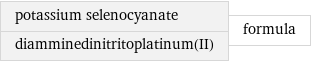 potassium selenocyanate diamminedinitritoplatinum(II) | formula