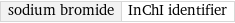 sodium bromide | InChI identifier