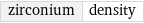 zirconium | density