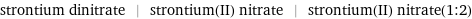 strontium dinitrate | strontium(II) nitrate | strontium(II) nitrate(1:2)