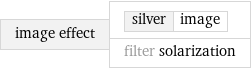 image effect | silver | image filter solarization