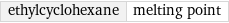 ethylcyclohexane | melting point