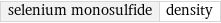 selenium monosulfide | density