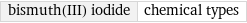 bismuth(III) iodide | chemical types