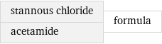 stannous chloride acetamide | formula