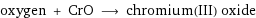 oxygen + CrO ⟶ chromium(III) oxide