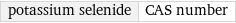 potassium selenide | CAS number