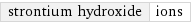 strontium hydroxide | ions