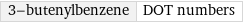 3-butenylbenzene | DOT numbers