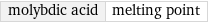 molybdic acid | melting point