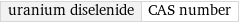 uranium diselenide | CAS number