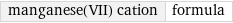 manganese(VII) cation | formula