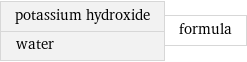 potassium hydroxide water | formula