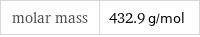 molar mass | 432.9 g/mol