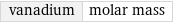 vanadium | molar mass