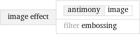 image effect | antimony | image filter embossing