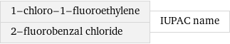 1-chloro-1-fluoroethylene 2-fluorobenzal chloride | IUPAC name