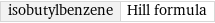 isobutylbenzene | Hill formula