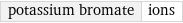 potassium bromate | ions