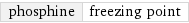 phosphine | freezing point