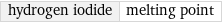 hydrogen iodide | melting point