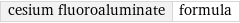 cesium fluoroaluminate | formula