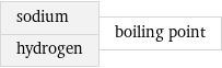 sodium hydrogen | boiling point