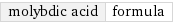 molybdic acid | formula