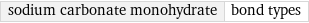 sodium carbonate monohydrate | bond types