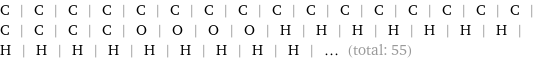 C | C | C | C | C | C | C | C | C | C | C | C | C | C | C | C | C | C | C | C | O | O | O | O | H | H | H | H | H | H | H | H | H | H | H | H | H | H | H | H | ... (total: 55)