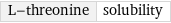 L-threonine | solubility