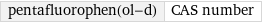 pentafluorophen(ol-d) | CAS number