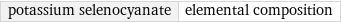 potassium selenocyanate | elemental composition