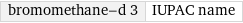 bromomethane-d 3 | IUPAC name