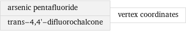 arsenic pentafluoride trans-4, 4'-difluorochalcone | vertex coordinates