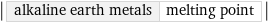 abs(alkaline earth metals | melting point)