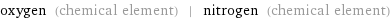 oxygen (chemical element) | nitrogen (chemical element)