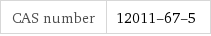 CAS number | 12011-67-5