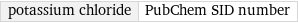 potassium chloride | PubChem SID number