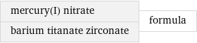 mercury(I) nitrate barium titanate zirconate | formula