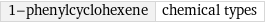 1-phenylcyclohexene | chemical types